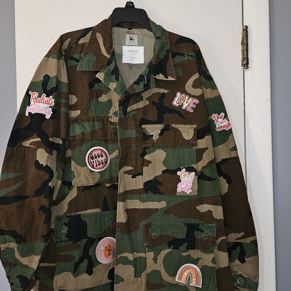 Camouflage Jacket with Patches